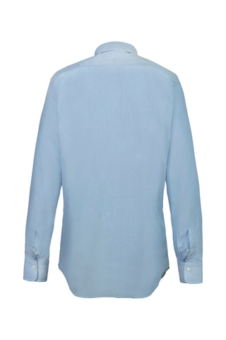 Regular - Poplin 120/2 x 120/2 - Needlecord Light Blue on White