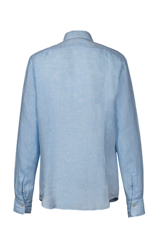 Regular with pinces - 100% LINEN - Sky Blue