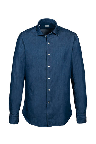 Regular con pinces - Denim Scuro 30/1 x 30/1