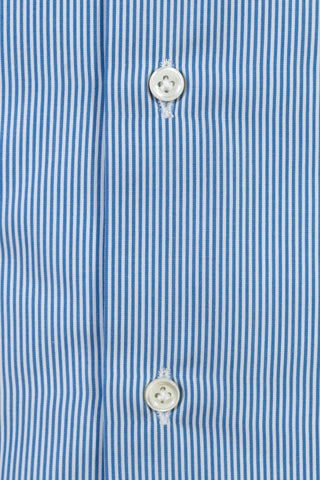Regular - Popeline 120/2 x 120/2 - Mille Righe Azzurro su Bianco